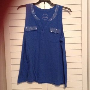 INC blue tank top